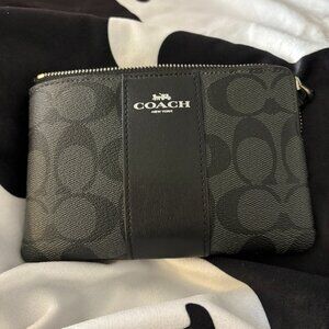 Coach Black Canvas Wristlet